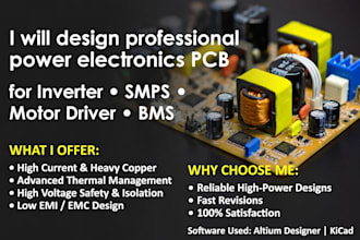 create professional power electronics pcb for inverters smps motor driver bms