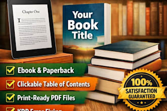 format your amazon KDP ebook and paperback professionally