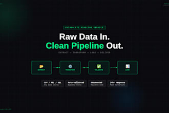 build a python etl pipeline to collect, clean, and organize your data