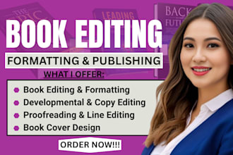 do book editing, amazon kdp book formatting, book proofreading, book publishing