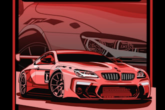 sell car vector illustration services