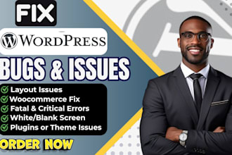 fix wordpress bugs, fix wordpress issues, fix wordpress errors, woocommerce fix
