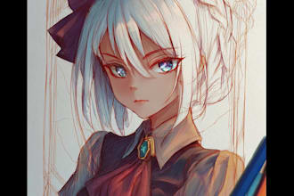 draw anime characters illustration