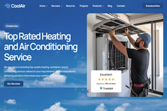 design wix hvac website construction website  plumbing website roofing website
