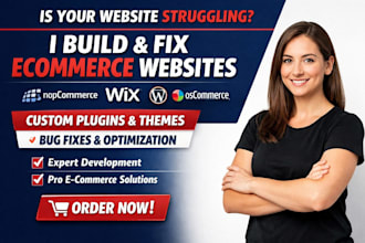 build oscommerce website plugin theme fix customize wix squarespace website