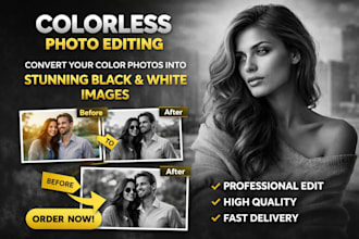 convert your photo into stunning black and white art