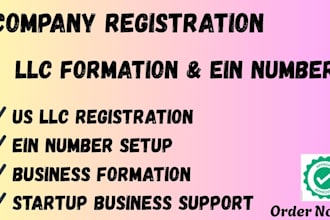 do company registration llc formation ein number and business setup