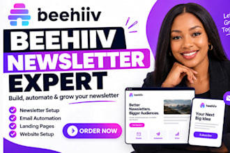 setup beehiiv email newsletter automation beehive landing page beehiv website