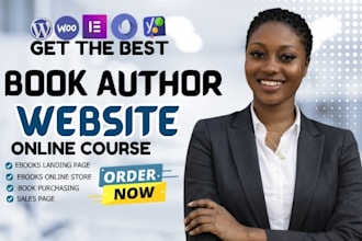 design book author website, author website, ebook website, author landing page