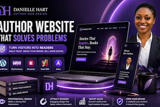 design book author website, author website, ebook website, author landing page