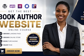 design book author website, author website, ebook website, author landing page