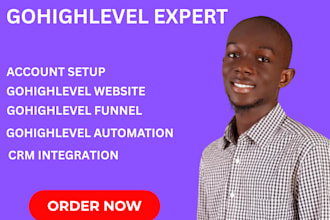 setup gohighlevel funnels, automation and CRM system
