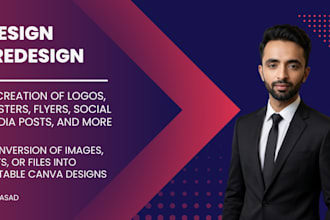 redesign, convert or recreate graphics in canva