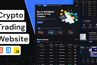 develop crypto websites, exchange website, crypto exchange