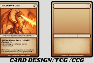 design trading card game template, tcg ccg card icons or card frame illustration