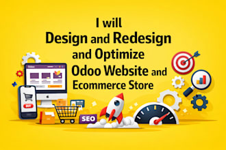 design and  redesign and optimize odoo website and ecommerce store