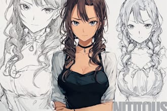draw anime character illustration