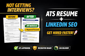 write ats optimized resume linkeldin SEO optimized profile, targeted ats resume