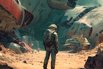 create star wars and sci fi illustration