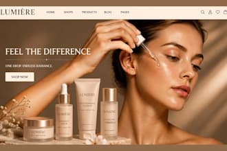 design shopify beauty skincare cosmetics makeup store website