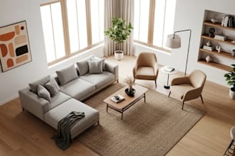 create stunning interior designs for rooms or entire homes with furniture layout