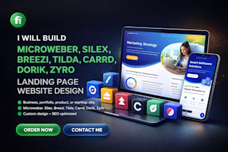 build microweber silex breezi tilda carrd dorik zyro landing page website design