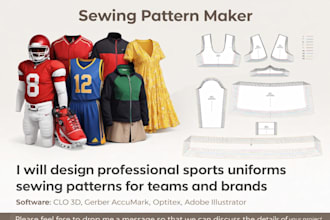 design professional sports uniforms sewing patterns for teams and brands