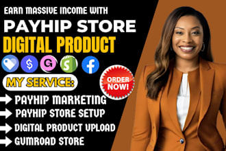 design payhip store setup etsy digital product store payhip seo product listing