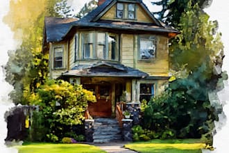 turn your home into watercolor painting