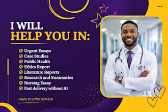 be nursing, healthcare, public health and nutrition tutor