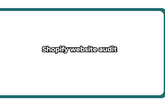 report and audit of needful for your shopify store
