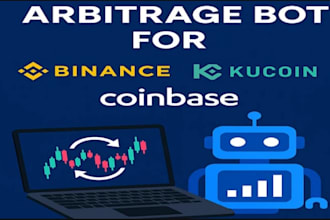 develop a profitable crypto arbitrage bot, a coinbase bot, trading bot