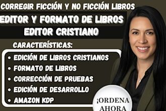 corregir libros de cualquier género edición de desarrollo edición y formato kdp