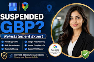 fix suspended gmb reinstate gmb listing google appeal