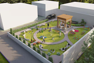 3d exterior landscape modeling for homes, parks, and resorts