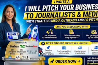 pitch your business to journalists with media outreach and PR pitching
