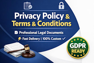 write terms and conditions and privacy policy for your website