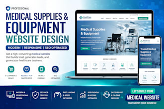 design professional medical supplies, medical equipment, and healthcare website