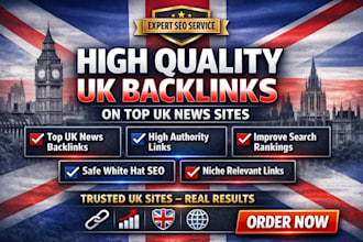 build high quality UK backlinks on top UK news sites