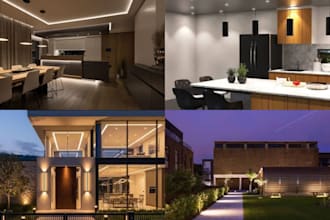 create lighting design, exterior and interior design using dialux