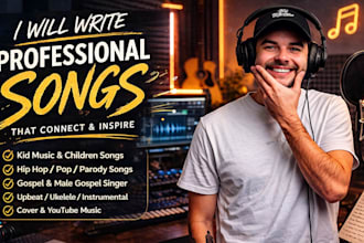 be your male singer songwriter and sing chorus for your rnb and rap songs
