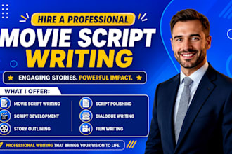 write a movie script, screenplay writing, short film and indie film script