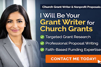 be your grant writer for church grants and nonprofit proposals