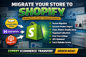 migrate mercado libre hostinger magento to shopify fix issues sync products