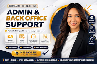 be your german and english virtual assistant for admin and back office support