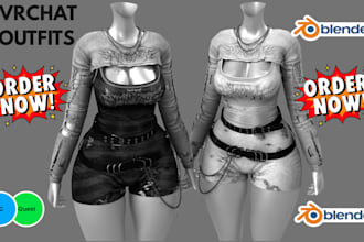 do custom vrchat props, accessories, weapons, outfits for your game avatar