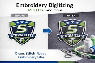 digitize your logo for embroidery pes dst files