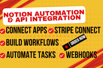 build notion api integration, webhook, oauth, stripe and n8n automation