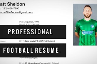 create successful football soccer resume CV