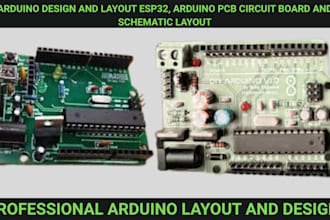 arduino design and layout esp32, arduino pcb circuit board and schematic layout